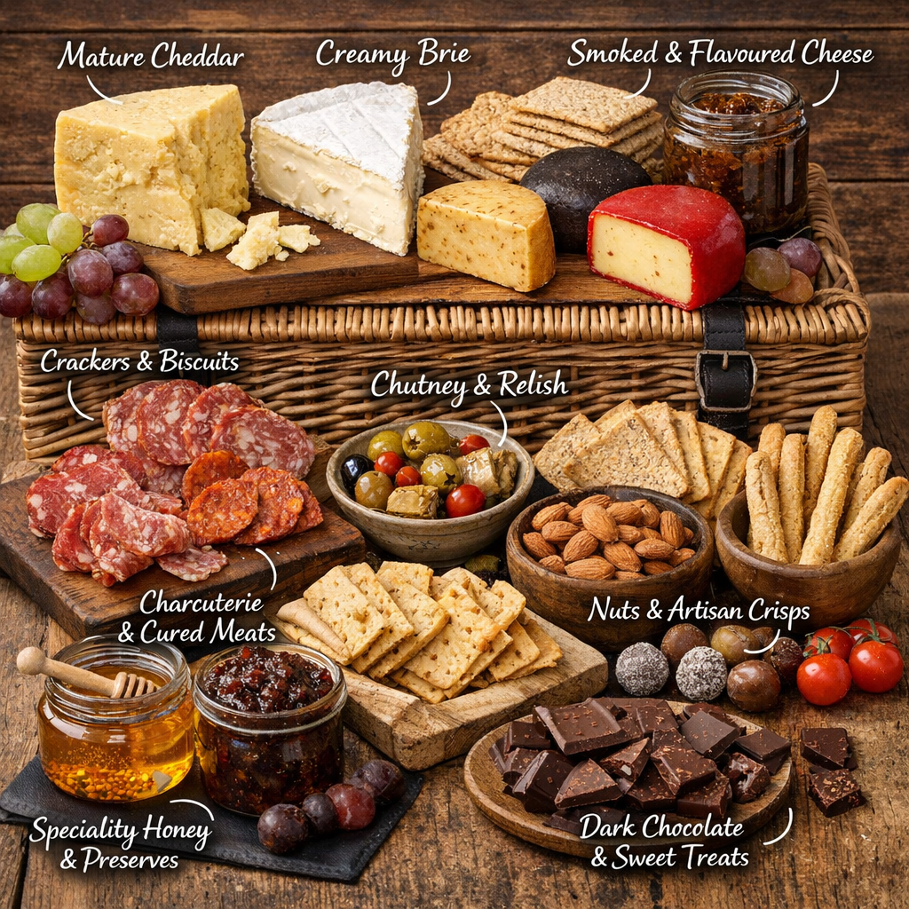 whats goes in a cheese hamper