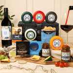 cheese and wine hamper basket gift set 