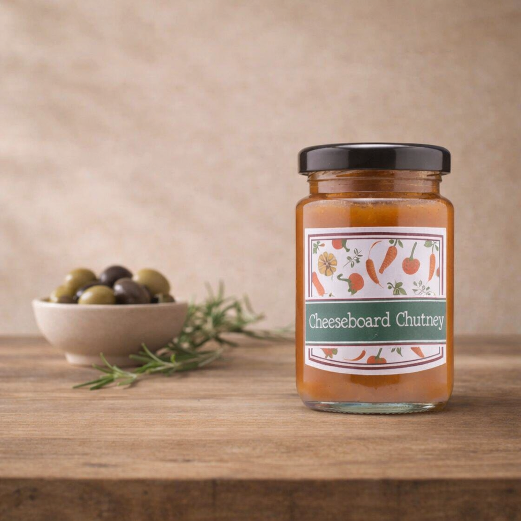 Cheeseboard Chutney 100g jar - rich caramelised apple and date chutney