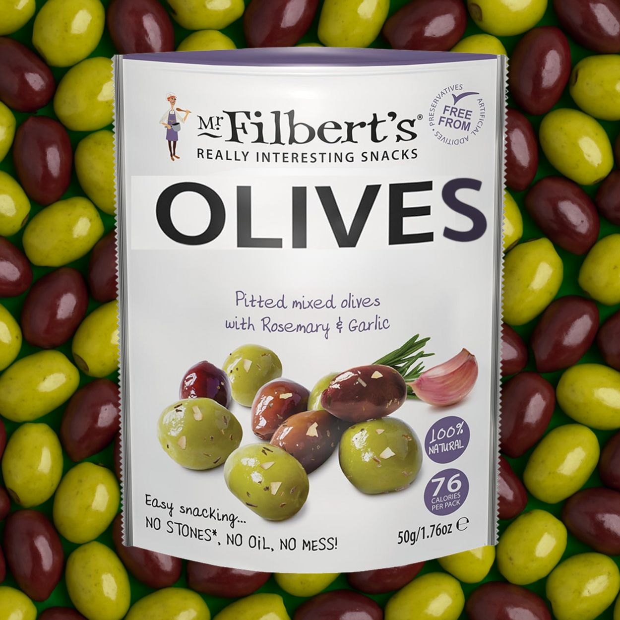 Garlic & Rosemary Olives (50g) - Cheese Hamper