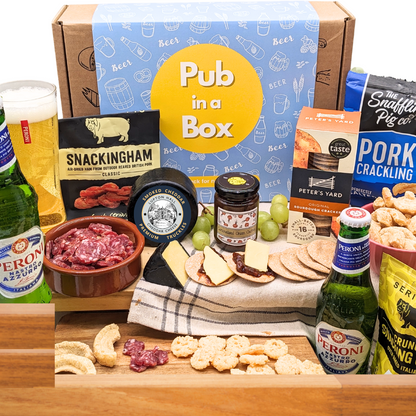 Pub in a Box | 2 Peroni Lagers & 6 Delicious Snacks