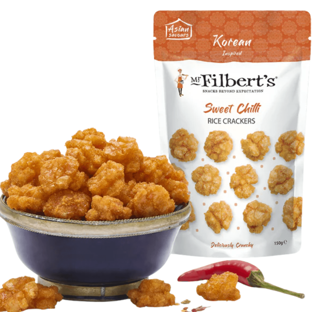 Round Chili Rice Rackers Sweet Chilli Rice Crackers (40g) – Cheese Hamper