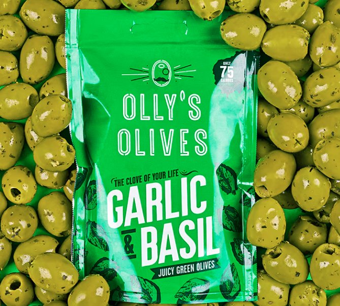 Basil & Garlic Olives (50g) - Cheese Hamper