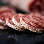 black foot salami slices