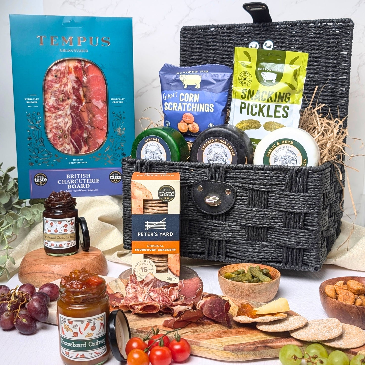 Charcuterie and Cheese Hamper | Perfect Gift For Gourmet Charcuterie Board Food Lovers - Cheese Hamper