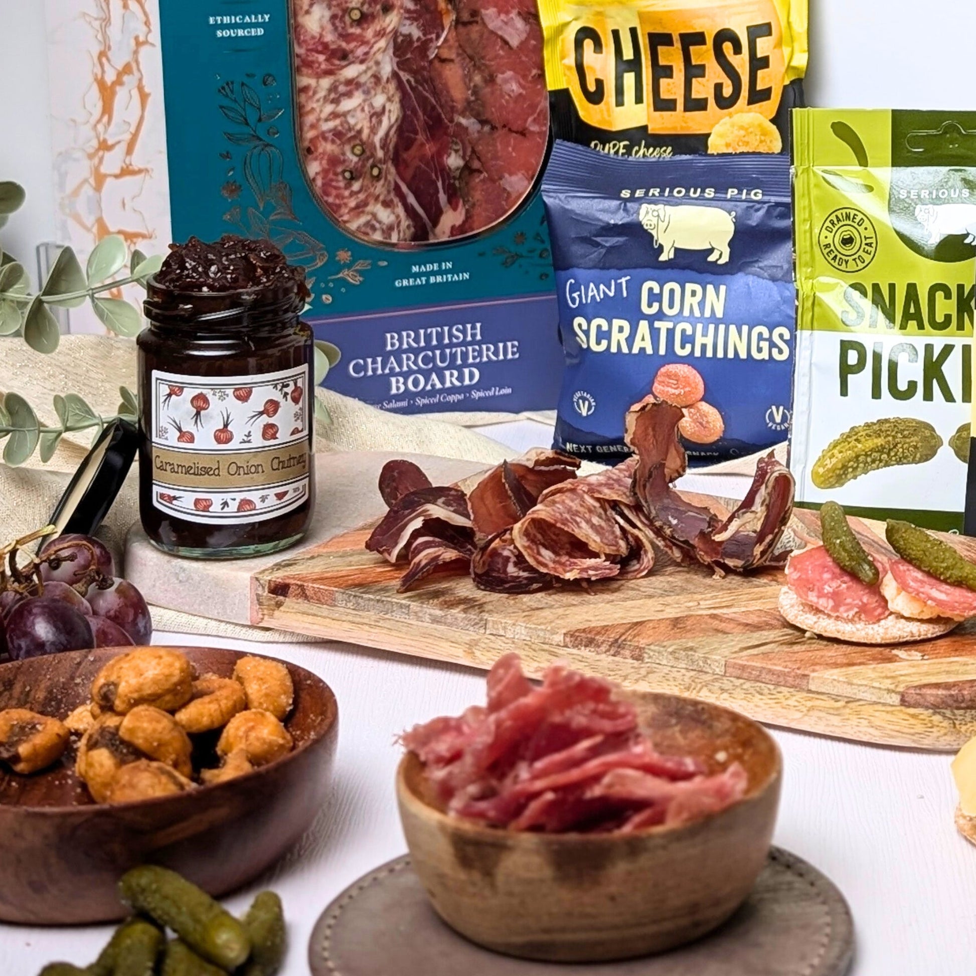 Charcuterie Gift Box Gourmet Hamper | Makes The Perfect Charcuterie Board | Meat and Cheese Gifts - Cheese Hamper