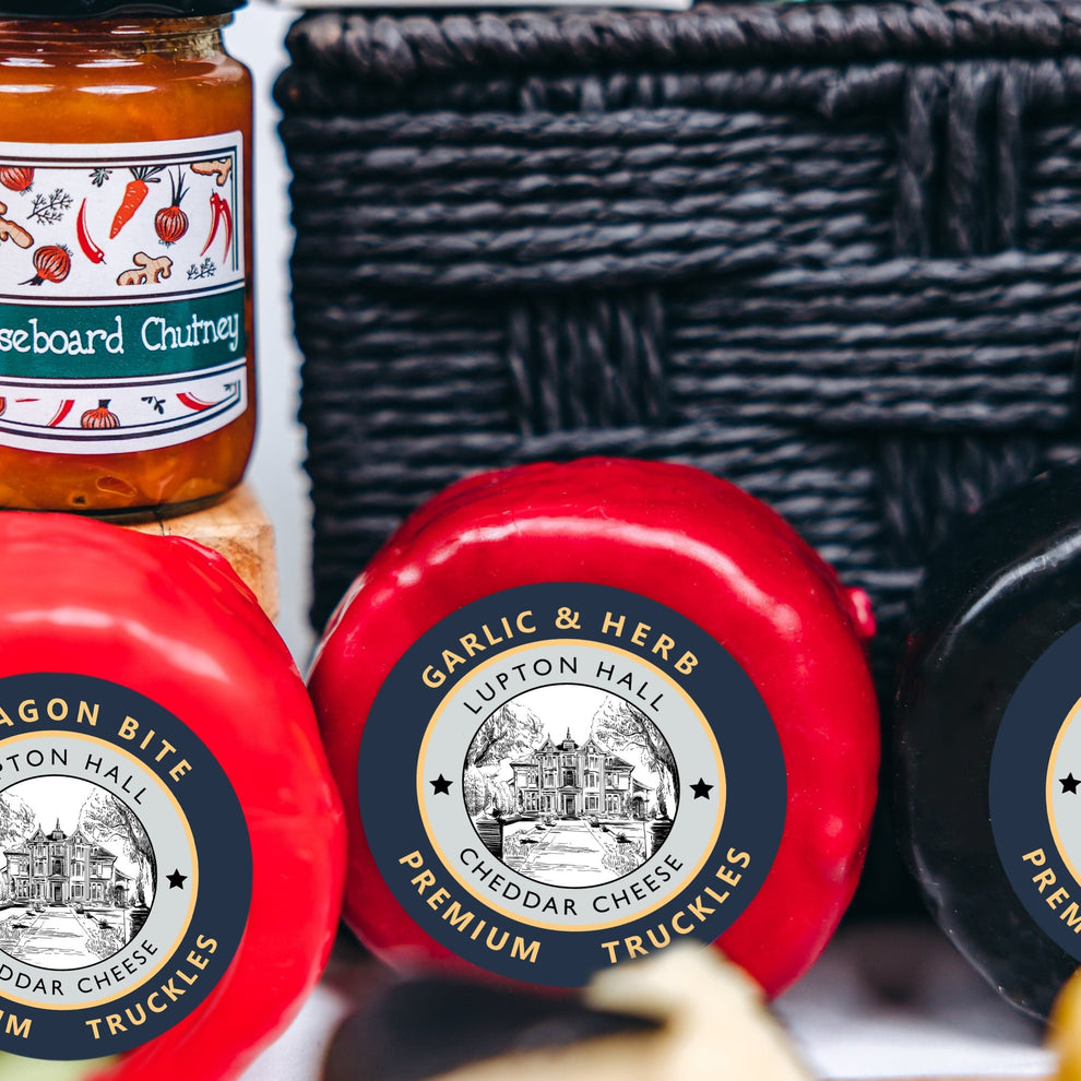 Cheese and Crisps Hamper 5 Cheeses, Yorkshire Crisps, 2 Chutneys & C