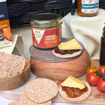 Cheese and Pate Hamper | 3 Cheeses, Pâté, 2 Chutneys & 2 Crackers In Gift Hamper Basket - Cheese Hamper