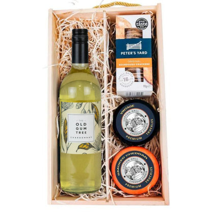 Cheese And White Wine Gift Box | A Luxury Night In - Cheese Hamper