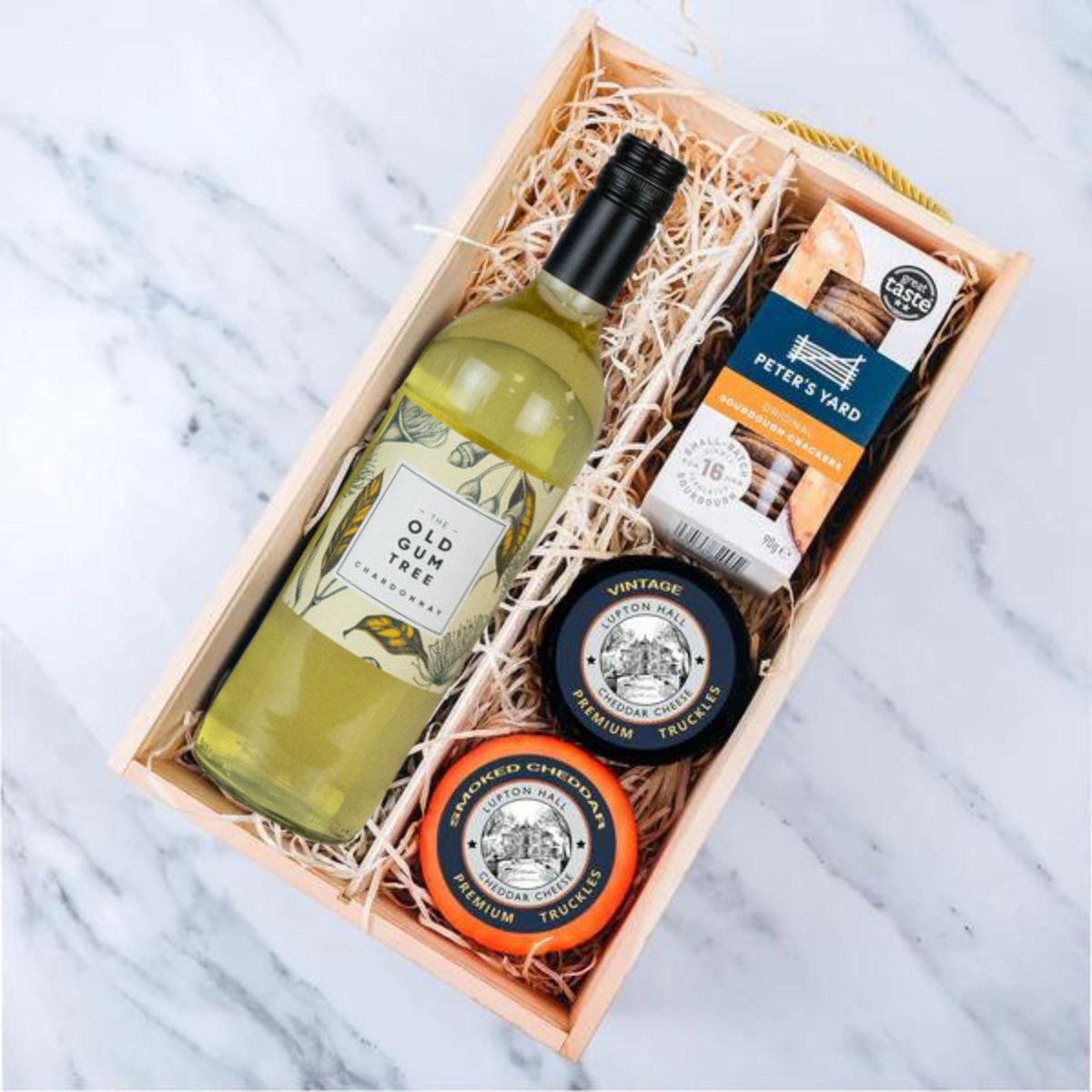 Cheese And White Wine Gift Box | A Luxury Night In - Cheese Hamper