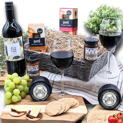 Cheese and Wine Gift Hamper Basket Set - Cheese Hamper