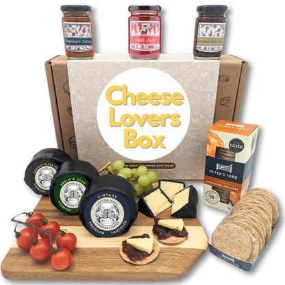 Cheese Gift Selection Box | 3 Cheese Truckle, 3 Chutneys and Crackers - Cheese Hamper