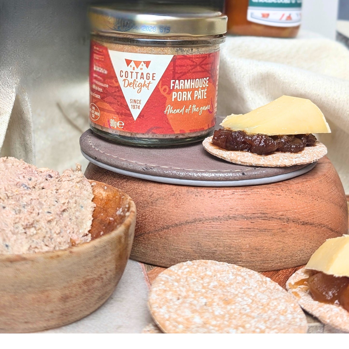 Farmhouse Pork Pâté with Pork Liver and Mustard—rich, rustic, and handcrafted for the ultimate gourmet cheeseboard experience.