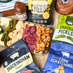 Pub in a Box Gift Hamper Set | Includes Cheese, Crackers & Bar Snacks + 2 Beers of Choice - Cheese Hamper