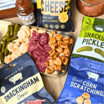 Father's Day Cheese Hamper Gift Box | Includes Cheese, Crackers, Chutney & Bar Snacks - Cheese Hamper