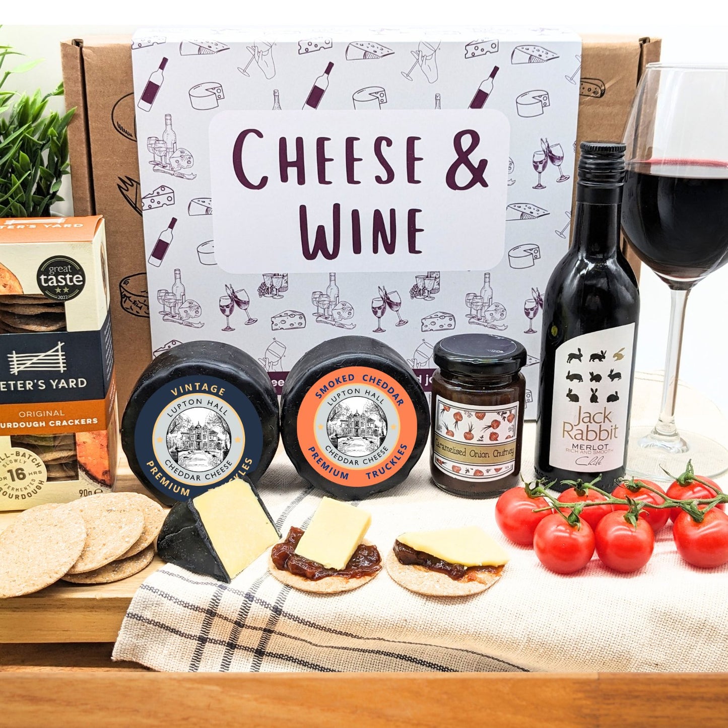 Red Wine & Cheese Gift Box - Cheese Hamper