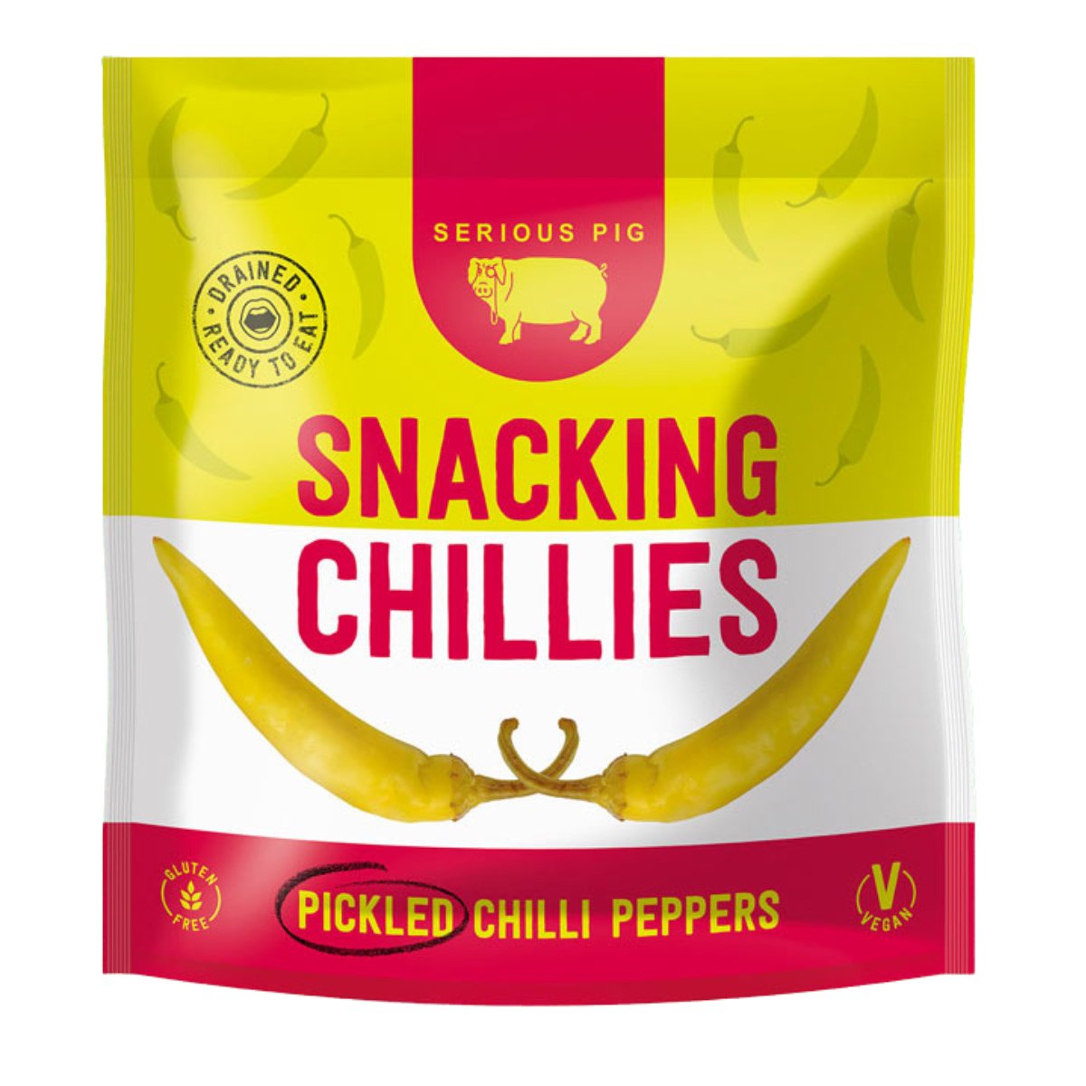 Snacking Chillies Crunchy Spicy Green Pickled Frenk Chillies (40g) - Cheese Hamper