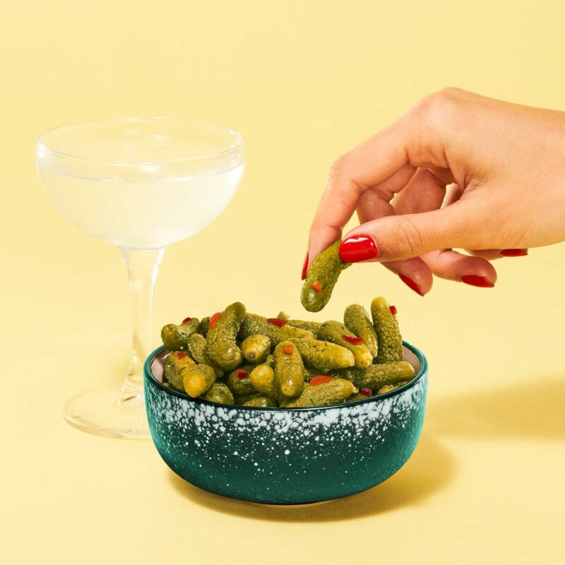 Snacking Pickles With Chilli Crunchy Tangy Baby Gherkins (40g) - Cheese Hamper